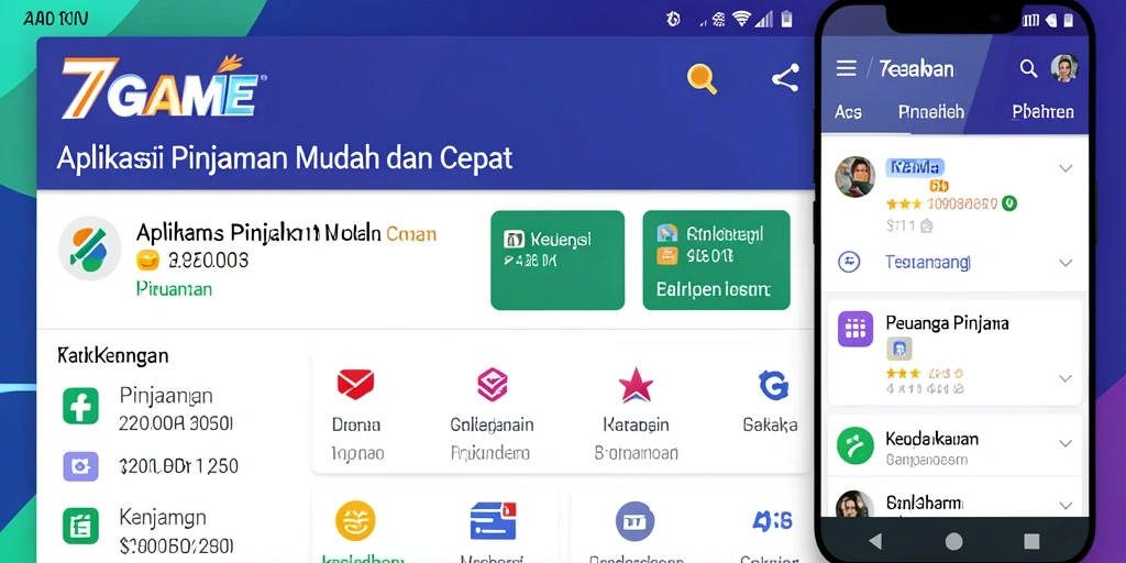 Tampilan antarmuka aplikasi Pinjaman 7GAME yang sederhana dan intuitif.