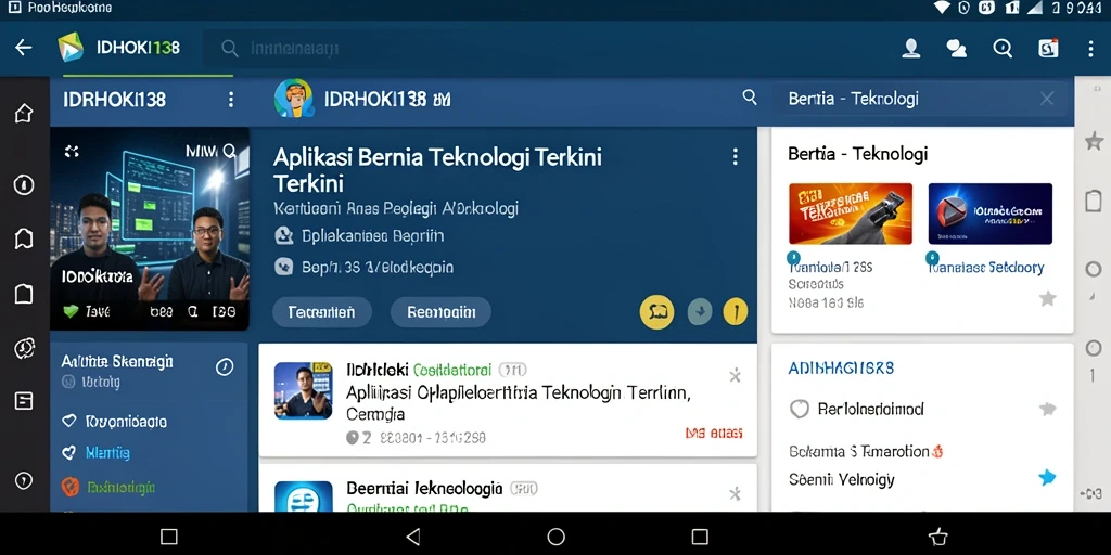 Tampilan antarmuka aplikasi IDRHOKI138 yang modern dan user-friendly.