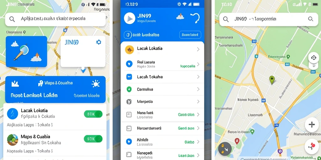 Tampilan antarmuka JIN69 untuk fungsi Lacak Lokasi yang intuitif.