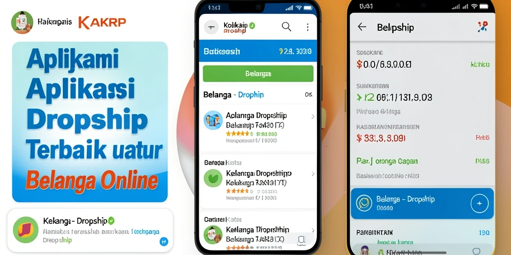 Antarmuka aplikasi KAKRP yang intuitif dalam fungsi Dropship.