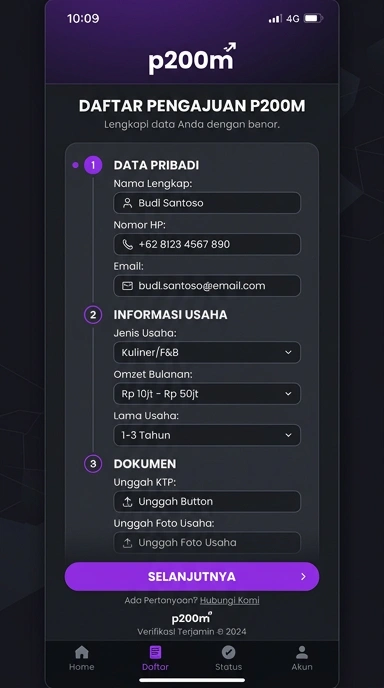 Cara Mudah Registrasi Akun p200m untuk Pengguna Android